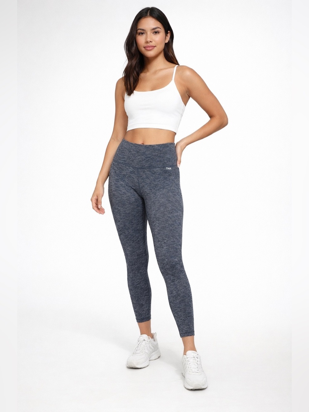 NWT TNA Charcoal LIFE Atmosphere Leggings High Rise 7/8 Size M